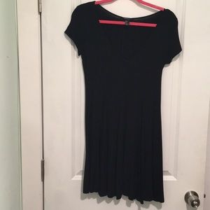 Black short sleeve T-shirt dress